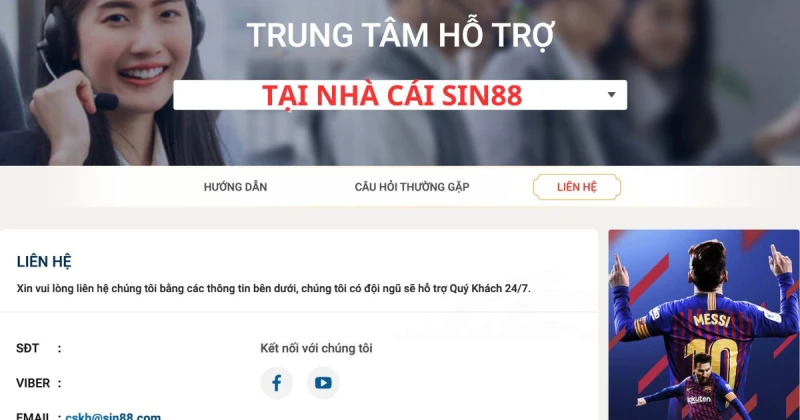 Phương thức liên hệ Sin88